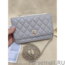 1:1 Mirror Classic Lambskin Woc Bag A80972 Gray