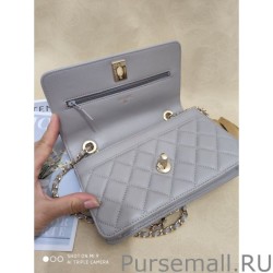 1:1 Mirror Classic Lambskin Woc Bag A80972 Gray