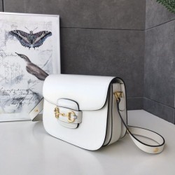 High Quality 1955 Horsebit Small Shoulder Bag 602204 White