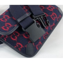 Wholesale GG Wool Belt Bag 598181 Blue / Red