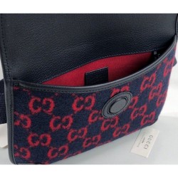 Wholesale GG Wool Belt Bag 598181 Blue / Red