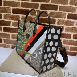 1:1 Mirror Medium tote with geometric print 674148