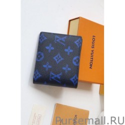 Luxury Multiple Wallet Blue Monogram Canvas M80850