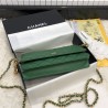 7 Star Stitch Chain Grained Calfskin Woc Bag A33814 Green