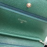 7 Star Stitch Chain Grained Calfskin Woc Bag A33814 Green