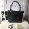 Wholesale Cambon Lambskin Tote Bag with Black CC A25169 Black