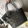 Wholesale Cambon Lambskin Tote Bag with Black CC A25169 Black