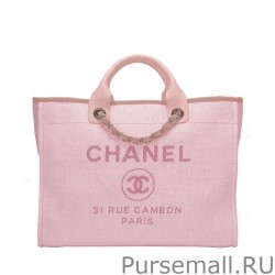 High Quality Canvas Large Deauville Tote A66942 Pink