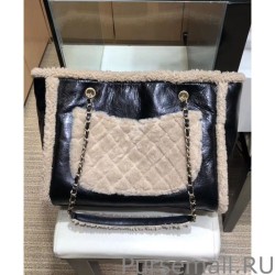 Best CC Crumpled Shearling Tote Bag AS1167