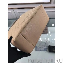 Wholesale GST Shopping Tote Bag Caviar Leather A50995 Apricot