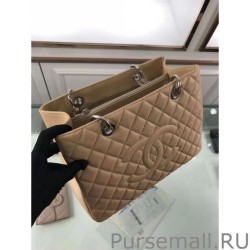 Wholesale GST Shopping Tote Bag Caviar Leather A50995 Apricot