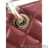 7 Star GST Shopping Tote Bag Caviar Leather A50995 Claret