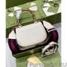 Best Small Top Handle Bag With Bamboo 675797 Cream