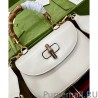 Best Small Top Handle Bag With Bamboo 675797 Cream