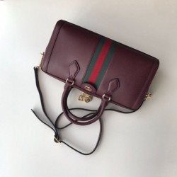 Luxury Ophidia Medium Top Handle Bag 524532 Brown