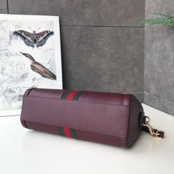 Luxury Ophidia Medium Top Handle Bag 524532 Brown