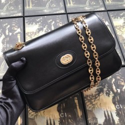 Knockoff Leather Small Shoulder Bag 576421 Black