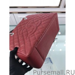 Luxury GST Shopping Tote Bag Caviar Leather A50995 Red