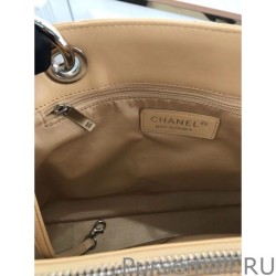Fashion GST Shopping Tote Bag Lambskin A50995 Apricot