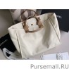 Replica Pearl Logo Deauville Shopping Tote Bag A66941 Beige