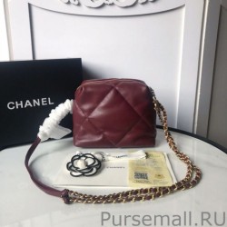 1:1 Mirror Small Lambskin Bowling Bag AS0781 Claret