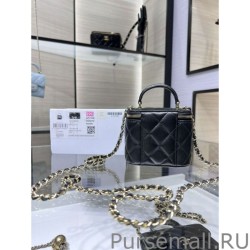 Replicas Small Vanity With Chain Bag AP2198 Black