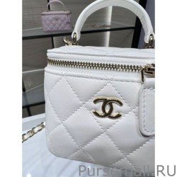 Top Quality Small Vanity With Chain Bag AP2198 White