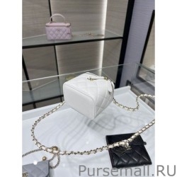 Top Quality Small Vanity With Chain Bag AP2198 White