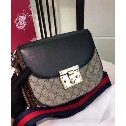 Luxury Padlock GG Supreme Shoulder Bag 453189 Black