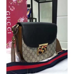 Luxury Padlock GG Supreme Shoulder Bag 453189 Black