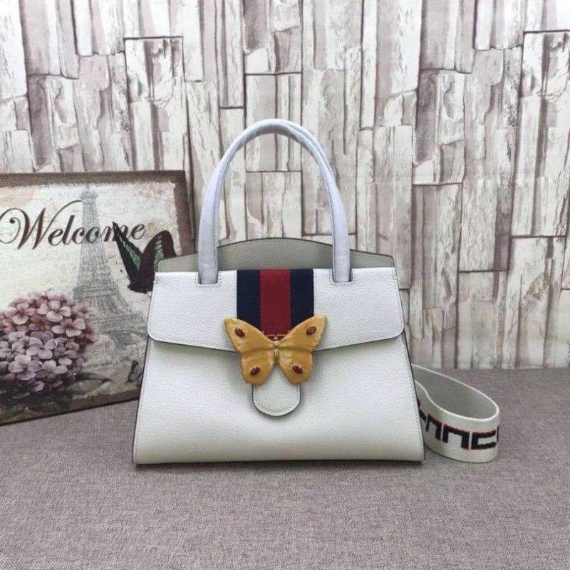 Luxury Totem Medium Top Handle Bag White 505344