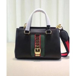 Inspired Sylvie Leather Handbag Style 460381 Black