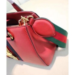 Perfect Sylvie Leather Handbag Style 460381 Red