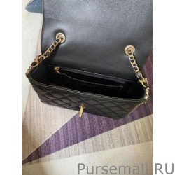 Luxury Tweed Side Pearl Classic Bag AS1740 Black