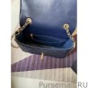 Replicas Tweed Side Pearl Classic Bag AS1740 Blue