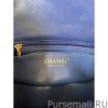 Replicas Tweed Side Pearl Classic Bag AS1740 Blue