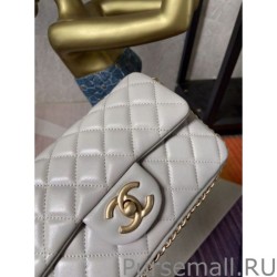 Knockoff Tweed Side Pearl Classic Bag AS1740 Silver