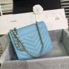 Copy Vintage Chevron Flap Bag AS0024 AS0027 Light Blue