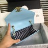 Copy Vintage Chevron Flap Bag AS0024 AS0027 Light Blue