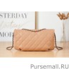 Luxury Vintate Flap Bag A9001 Apricot