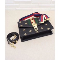 Copy Sylvie Bee Star Small Shoulder Bag 524405 Black