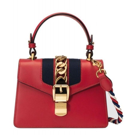 Copy Sylvie Leather Mini Bag 470270 Red