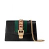 AAA+ Sylvie Leather Mini Chain Bag 494646 Black