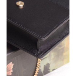 AAA+ Sylvie Leather Mini Chain Bag 494646 Black