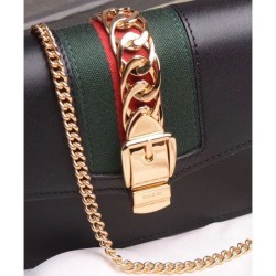 AAA+ Sylvie Leather Mini Chain Bag 494646 Black