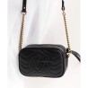 Replica GG Marmont Matelasse Mini Bag 448065 Black