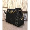Top Quality GG Marmont Matelasse Shoulder Bag 453569 Black
