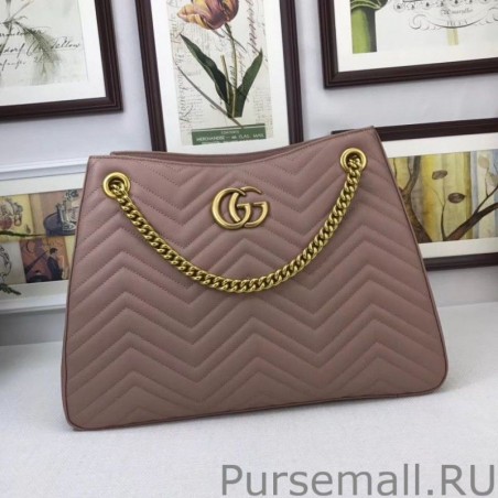 AAA+ GG Marmont Matelasse Shoulder Bag 453569 Nude