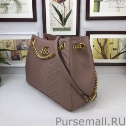 AAA+ GG Marmont Matelasse Shoulder Bag 453569 Nude