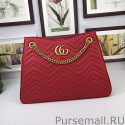 1:1 Mirror GG Marmont Matelasse Shoulder Bag 453569 Red